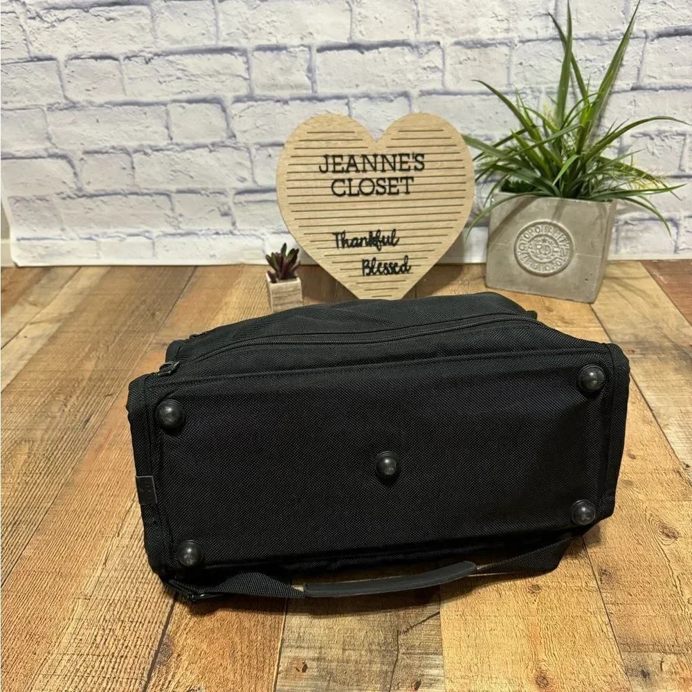 TUMI USA ALPHA BLACK BALLISTIC NYLON VINTAGE MESSENGER BRIEFCASE BAG